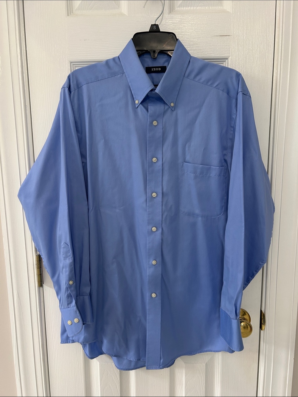 Izod Men's Button-Down Dress Shirt in Periwinkle Blue